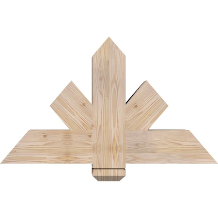 Ekena Millwork Kennewick Smooth Timber Gable Bracket, Douglas Fir, 36"W x 21"H x 5 1/2"D x 5 1/2"F, 14/12 Pitch GBW036X21X0606KEN00SDF